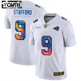 Camiseta Niño NFL Los Angeles Rams Matthew Stafford 9 Nike 2020 Multicolor Blanco